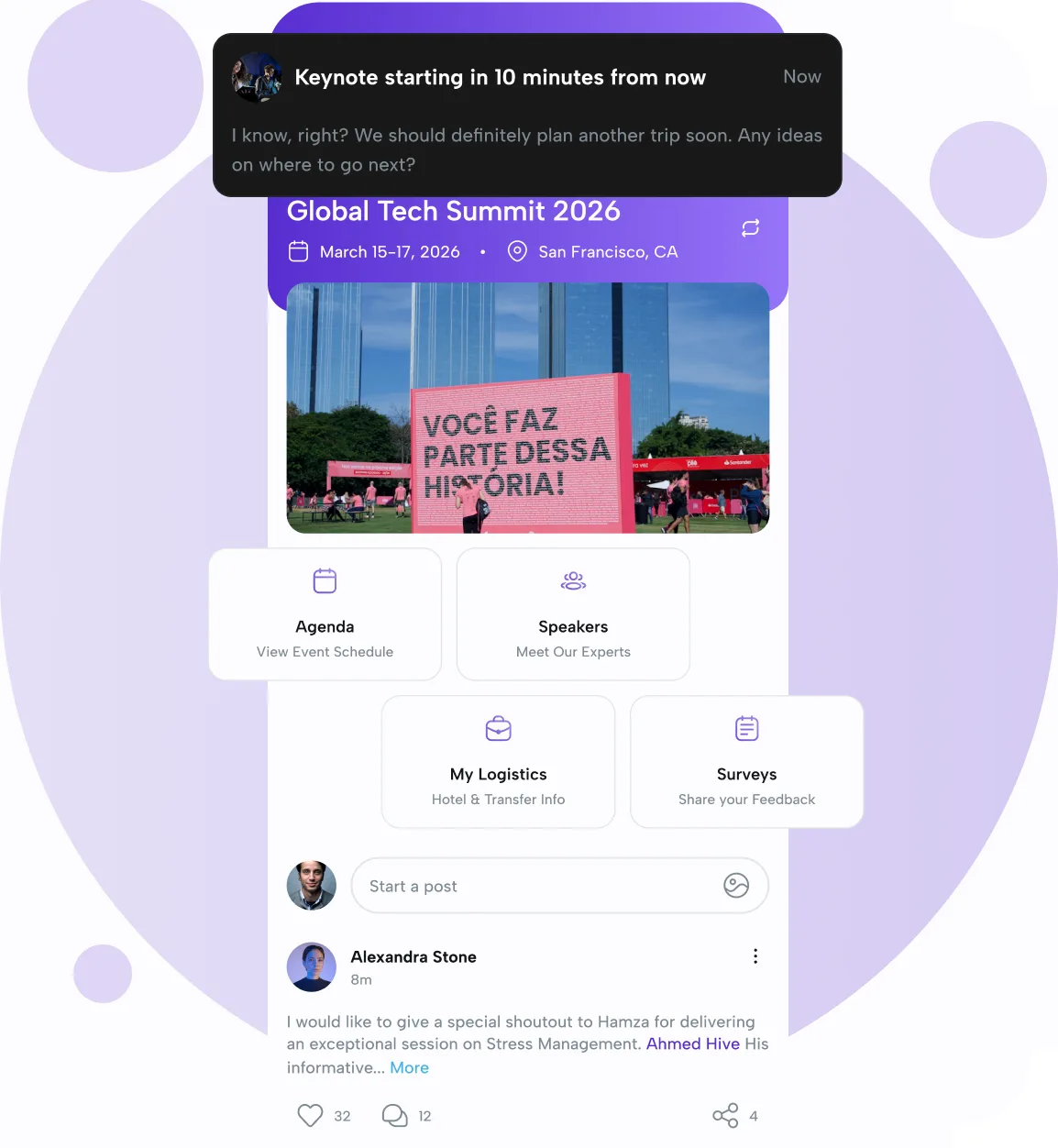 Push notification updates in the eBrainGo mobile app